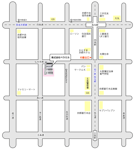 ベラミカ本社地図